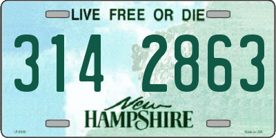 NH license plate 3142863