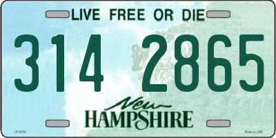 NH license plate 3142865