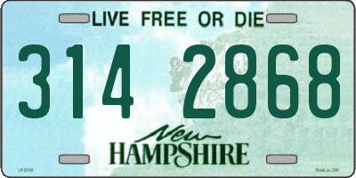 NH license plate 3142868