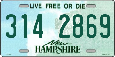 NH license plate 3142869