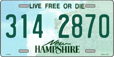 NH license plate 3142870