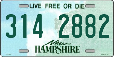 NH license plate 3142882