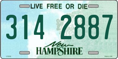 NH license plate 3142887