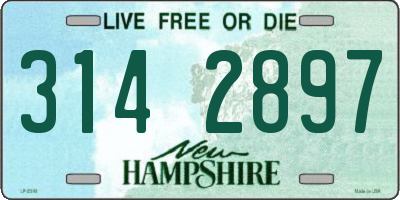 NH license plate 3142897