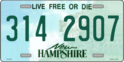 NH license plate 3142907