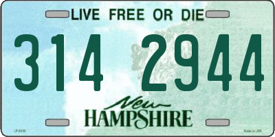 NH license plate 3142944
