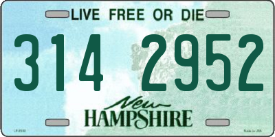 NH license plate 3142952