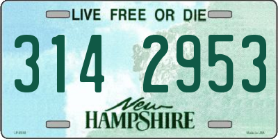 NH license plate 3142953