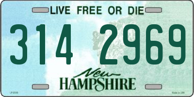 NH license plate 3142969