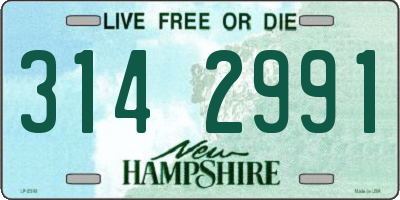 NH license plate 3142991