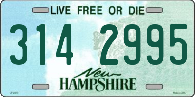 NH license plate 3142995