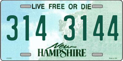 NH license plate 3143144
