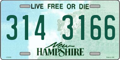 NH license plate 3143166