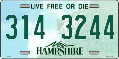 NH license plate 3143244