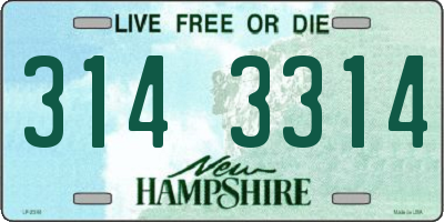 NH license plate 3143314