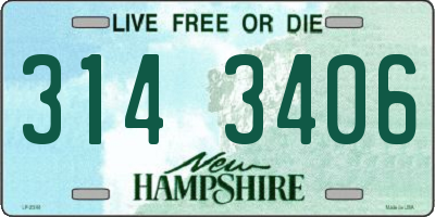 NH license plate 3143406