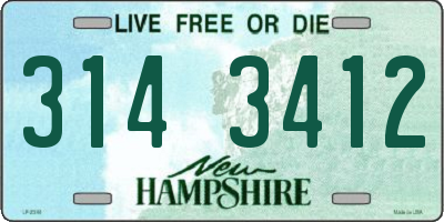 NH license plate 3143412