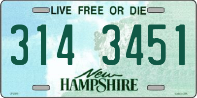 NH license plate 3143451