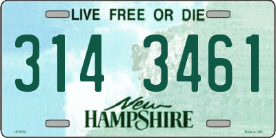 NH license plate 3143461