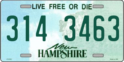 NH license plate 3143463