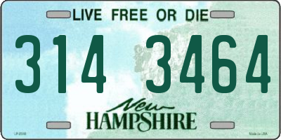 NH license plate 3143464
