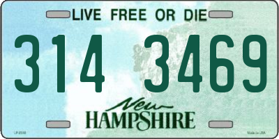 NH license plate 3143469