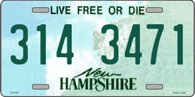 NH license plate 3143471