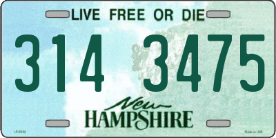 NH license plate 3143475