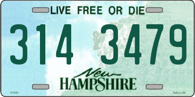 NH license plate 3143479