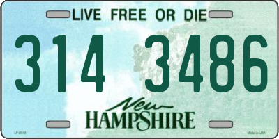 NH license plate 3143486