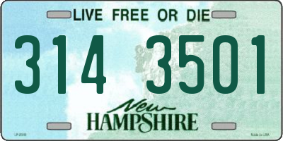 NH license plate 3143501