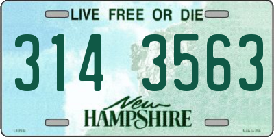 NH license plate 3143563