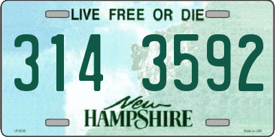 NH license plate 3143592