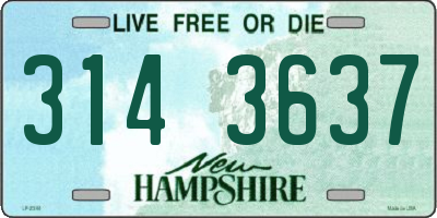 NH license plate 3143637