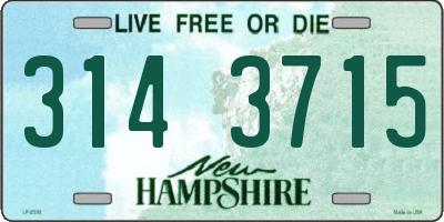 NH license plate 3143715