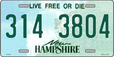 NH license plate 3143804