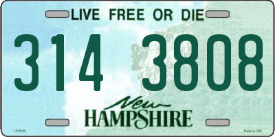 NH license plate 3143808