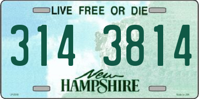 NH license plate 3143814