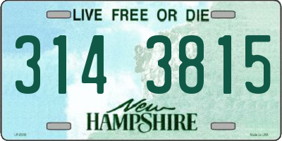 NH license plate 3143815