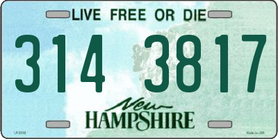 NH license plate 3143817