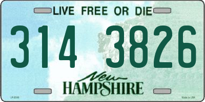 NH license plate 3143826