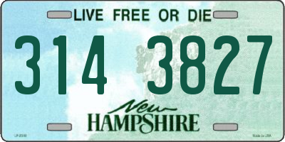NH license plate 3143827