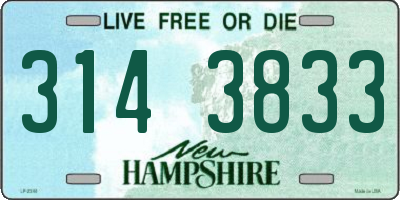 NH license plate 3143833