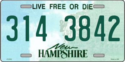 NH license plate 3143842