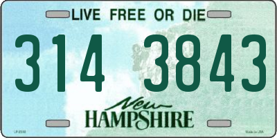 NH license plate 3143843