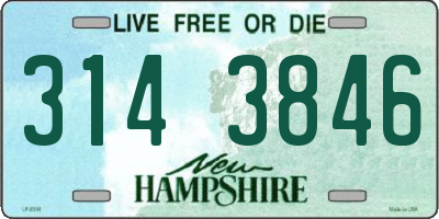 NH license plate 3143846