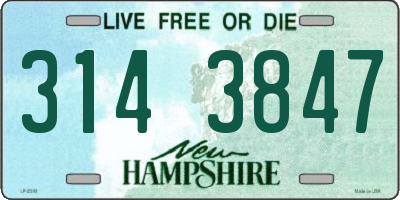 NH license plate 3143847
