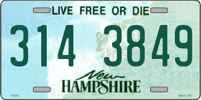 NH license plate 3143849