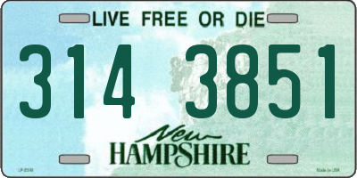 NH license plate 3143851