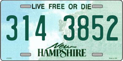 NH license plate 3143852